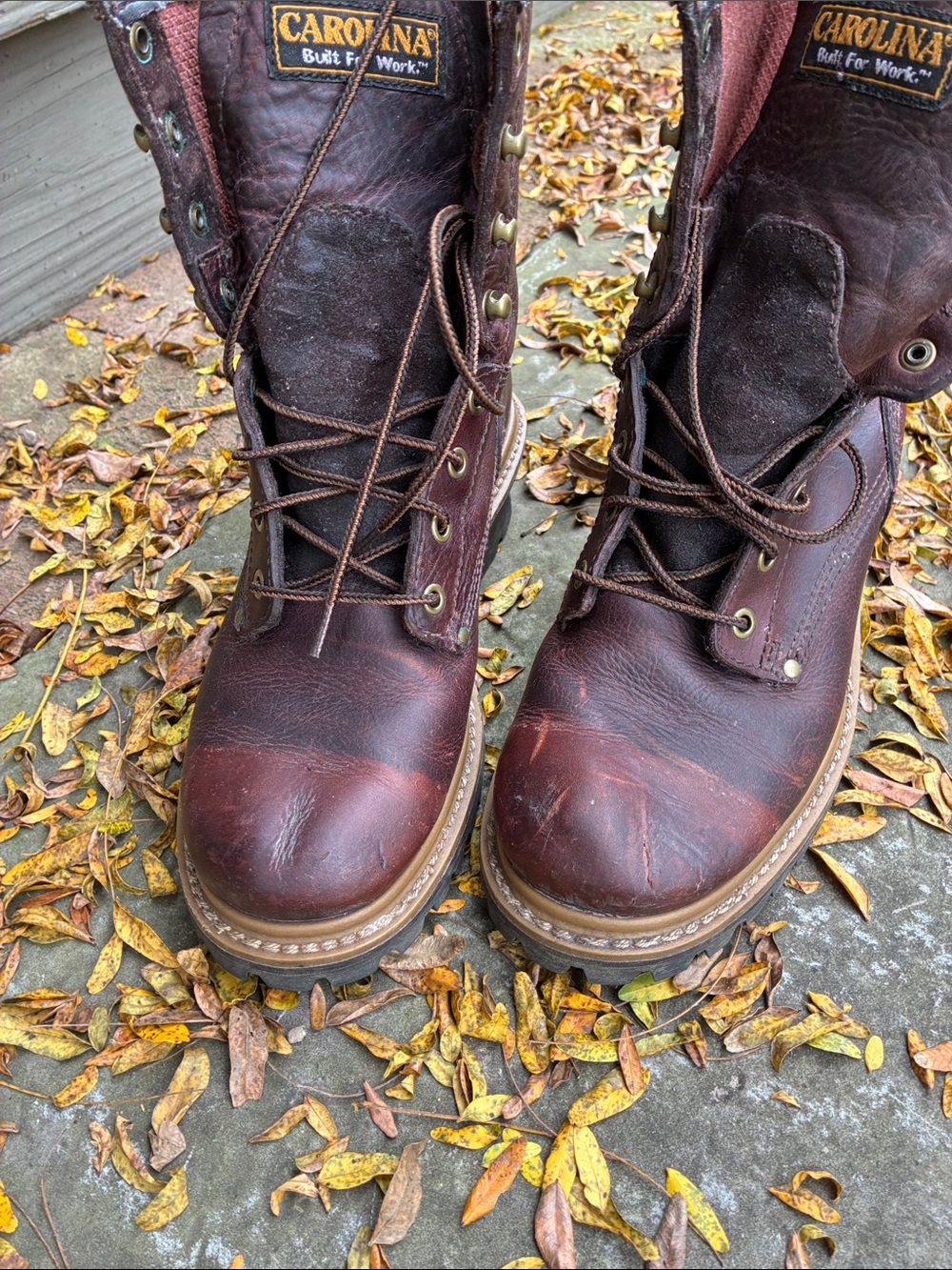 carolina elm womens CA421 work boots sz 81/2 M